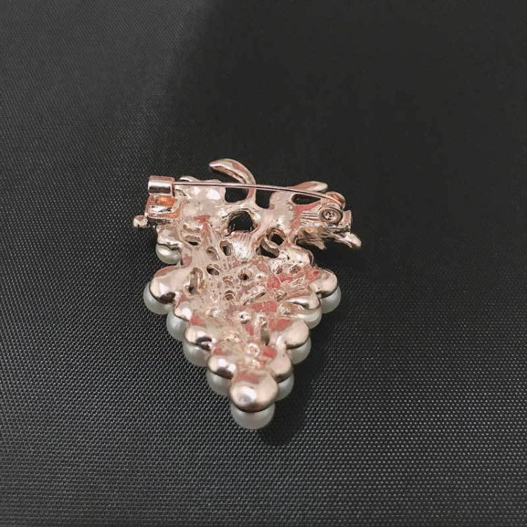 3 spille con diamanti a forma di uva e perle selvatiche, Grape