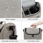 Baona BN-H011 Borsa per fotocamera reflex digitale Borsa a tracolla per riporre l'obiettivo, BN-H011 (Black), BN-H011 (Gray)