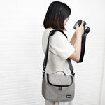 Baona BN-H011 Borsa per fotocamera reflex digitale Borsa a tracolla per riporre l'obiettivo, BN-H011 (Black), BN-H011 (Gray)