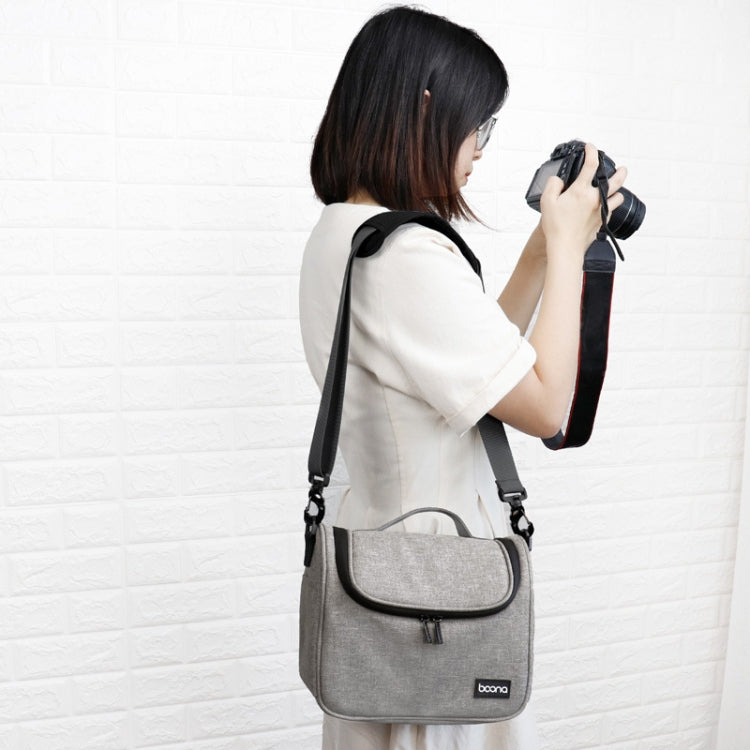 Baona BN-H011 Borsa per fotocamera reflex digitale Borsa a tracolla per riporre l'obiettivo, BN-H011 (Black), BN-H011 (Gray)