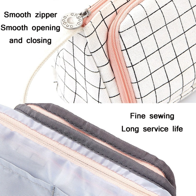 Angoo Astuccio per matite di grande capacità Simpatica borsa per cancelleria in tela, Black White In The Palm, Fairy Plaid, Pink, Ink, Moon White, Qingtian, Begonia, Scottish Plaid, Gentle Breeze, Daisy, Dawn, Cherry Pink, Blue Gray, Ink Painting      ...