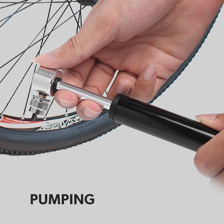 Cilindro gonfiabile di pallacanestro di calcio della pompa della lega di alluminio della mini bicicletta portatile manuale, Aluminum Alloy Pump(Black), Aluminum Alloy Pump(Red), Aluminum Alloy Pump(Silver)