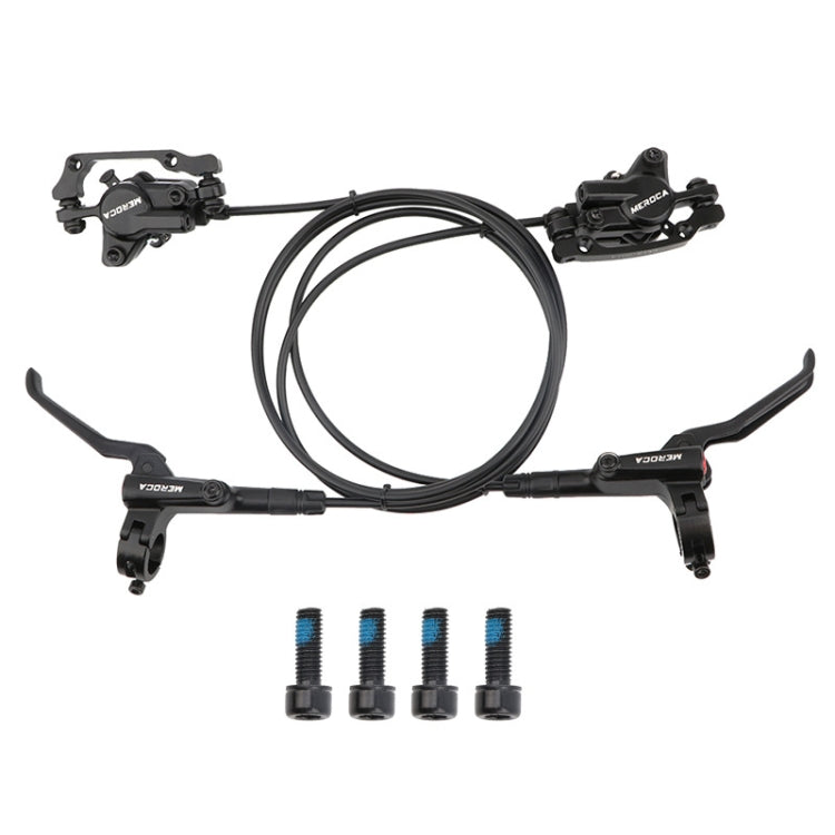 Meroca M800 Freno per bicicletta Mountain Bike Freno bilaterale universale Freno a disco pressione olio, Stile:, 1 Pair Oil Brakes, 1 Pair Oil Brakes + 1 Pair Disc Brakes, Right Front 800mm, Left Back 1400mm, Right Front 800mm + Disc Brake             ...