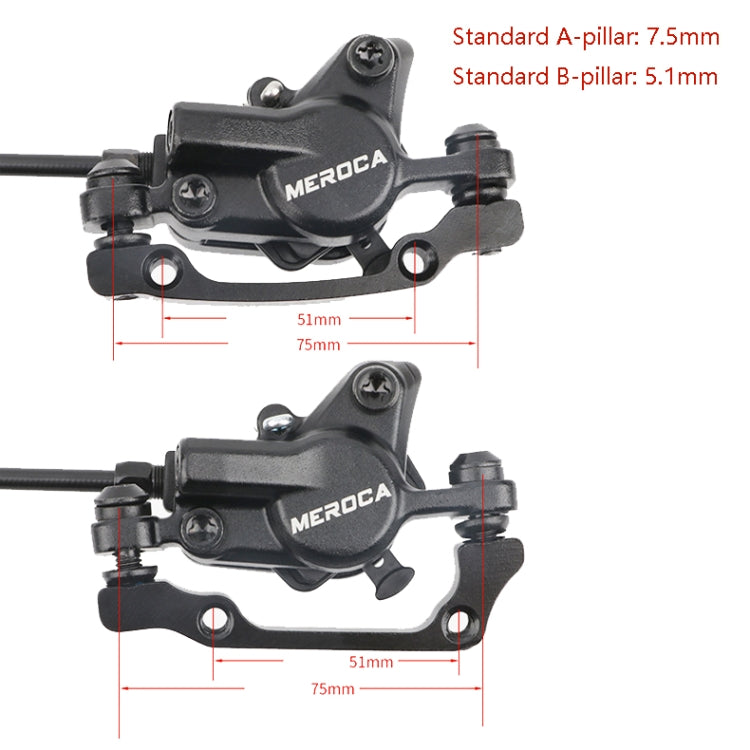 Meroca M800 Freno per bicicletta Mountain Bike Freno bilaterale universale Freno a disco pressione olio, Stile:, 1 Pair Oil Brakes, 1 Pair Oil Brakes + 1 Pair Disc Brakes, Right Front 800mm, Left Back 1400mm, Right Front 800mm + Disc Brake             ...