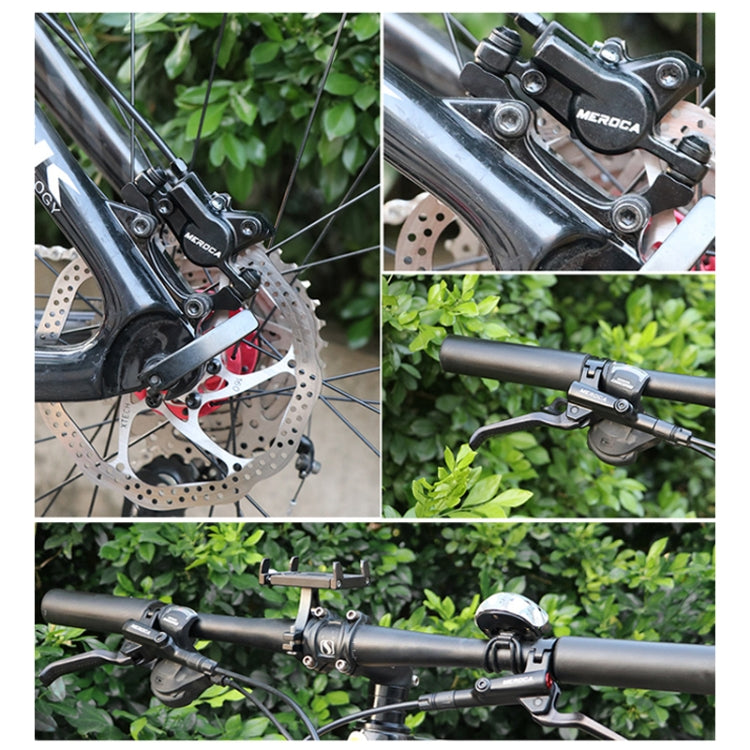Meroca M800 Freno per bicicletta Mountain Bike Freno bilaterale universale Freno a disco pressione olio, Stile:, 1 Pair Oil Brakes, 1 Pair Oil Brakes + 1 Pair Disc Brakes, Right Front 800mm, Left Back 1400mm, Right Front 800mm + Disc Brake             ...