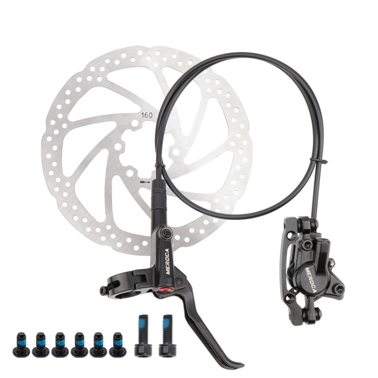 Meroca M800 Freno per bicicletta Mountain Bike Freno bilaterale universale Freno a disco pressione olio, Stile:, 1 Pair Oil Brakes, 1 Pair Oil Brakes + 1 Pair Disc Brakes, Right Front 800mm, Left Back 1400mm, Right Front 800mm + Disc Brake             ...