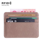 2 PCS KT1002 Funzione RFID Custodia per biglietti da visita in PU con porta carte di credito modello lucertola