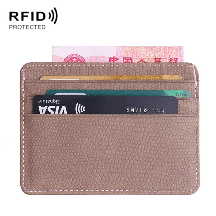 2 PCS KT1002 Funzione RFID Custodia per biglietti da visita in PU con porta carte di credito modello lucertola