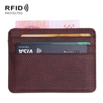 2 PCS KT1002 Funzione RFID Custodia per biglietti da visita in PU con porta carte di credito modello lucertola