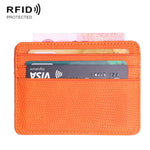 2 PCS KT1002 Funzione RFID Custodia per biglietti da visita in PU con porta carte di credito modello lucertola