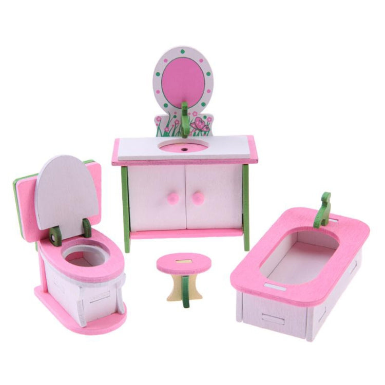 Set mobili in legno miniatura per case delle bambole