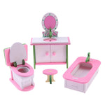 Set mobili in legno miniatura per case delle bambole