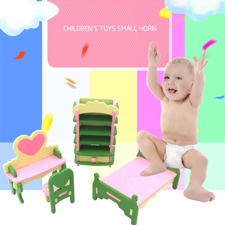 Set mobili in legno miniatura per case delle bambole