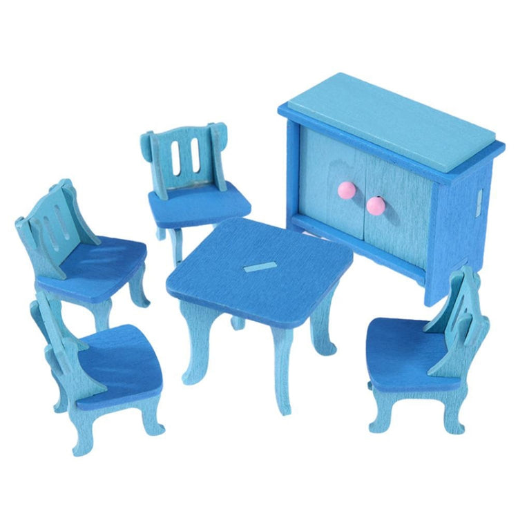 Set mobili in legno miniatura per case delle bambole