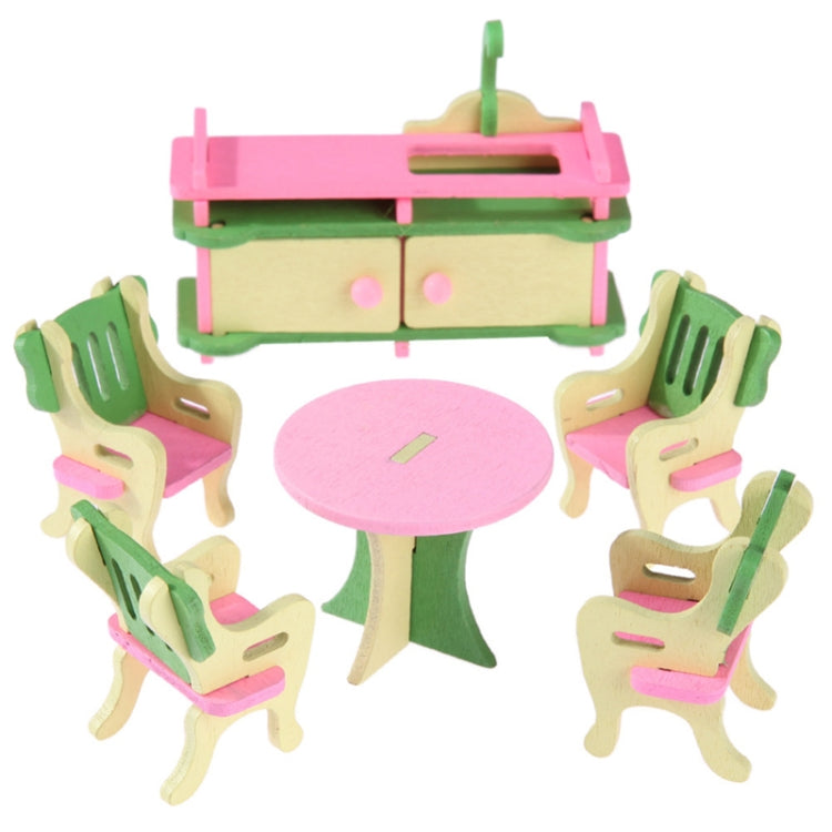Set mobili in legno miniatura per case delle bambole