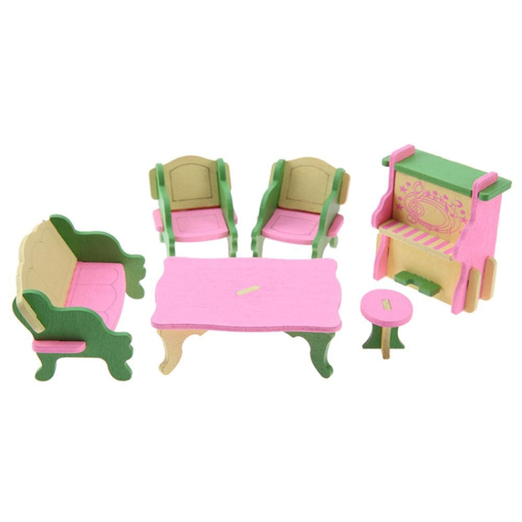 Set mobili in legno miniatura per case delle bambole