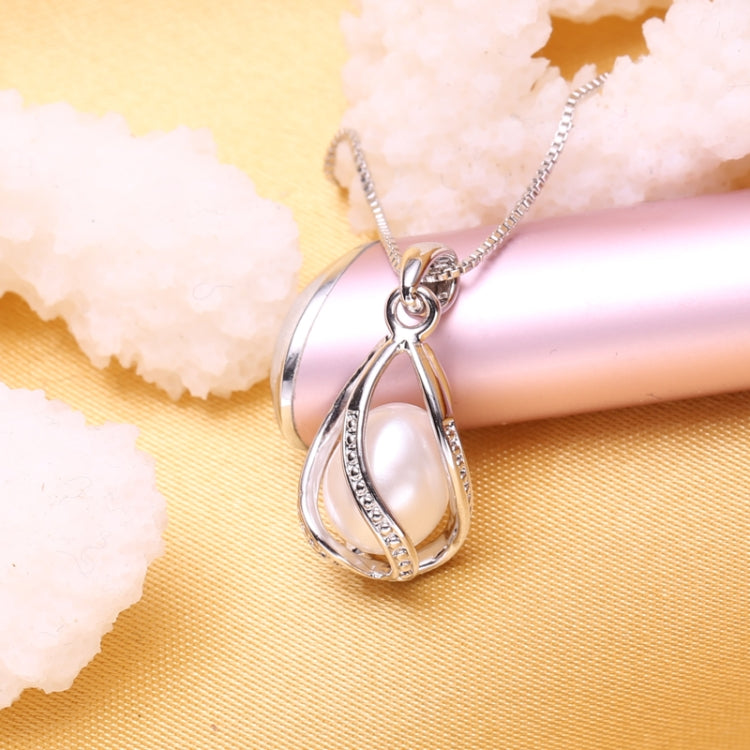 Collana donna con ciondolo perle d'acqua dolce argento 925