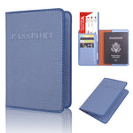 2 PZ MS101 Porta passaporto multi-card in PU satinato Porta carte passaporto per viaggi all'estero, Blue, Khaki, Pink, Sky Blue, Dirty Yellow, Big Red
