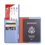 2 PZ MS101 Porta passaporto multi-card in PU satinato Porta carte passaporto per viaggi all'estero, Blue, Khaki, Pink, Sky Blue, Dirty Yellow, Big Red