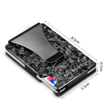 Nuovo Porta Carte Porta Carte in Metallo Porta Carte Portafoglio Compatto Antifurto Ultrasottile da Uomo, Anti-Theft Card Holder
