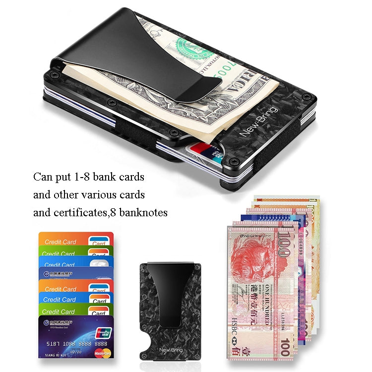 Nuovo Porta Carte Porta Carte in Metallo Porta Carte Portafoglio Compatto Antifurto Ultrasottile da Uomo, Anti-Theft Card Holder