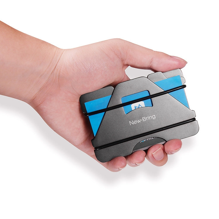 Nuovo Porta carte di metallo Porta carte anti-smagnetizzazione Pennello antifurto Porta carte anti-RFID Porta carte ultra-sottile Portafoglio uomo