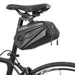 WEST BIKING Borsa da sella per bicicletta di grande capacità da 2,6 litri Borsa da sella con guscio rigido Borsa da sella con cuscino del sedile con staffa regolabile, WEST BIKING 2.6L Saddle Bag