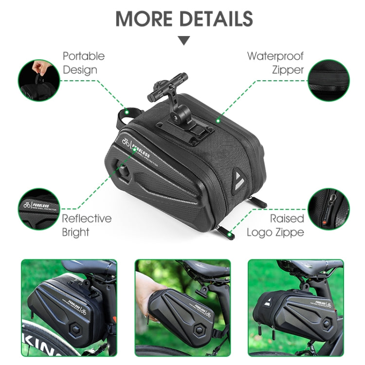 WEST BIKING Borsa da sella per bicicletta di grande capacità da 2,6 litri Borsa da sella con guscio rigido Borsa da sella con cuscino del sedile con staffa regolabile, WEST BIKING 2.6L Saddle Bag