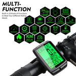 WEST BIKING Tachimetro contachilometri wireless multifunzione con retroilluminazione impermeabile per bicicletta in 5 lingue, 5 Languages