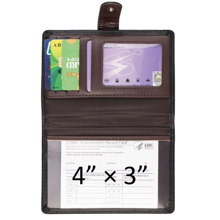 3 PCS Covc1002 Porta carte di credito per carte di credito con clip a fibbia Porta carte di protezione per documenti in PU