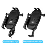 WEST BIKING Supporto per telefono cellulare per bici Supporto per telefono per motocicletta per scooter elettrico girevole a 360° in alluminio, stile:, Handlebar Style, Rearview Mirror Style