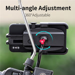 WEST BIKING Supporto per telefono cellulare per bici Supporto per telefono per motocicletta per scooter elettrico girevole a 360° in alluminio, stile:, Handlebar Style, Rearview Mirror Style