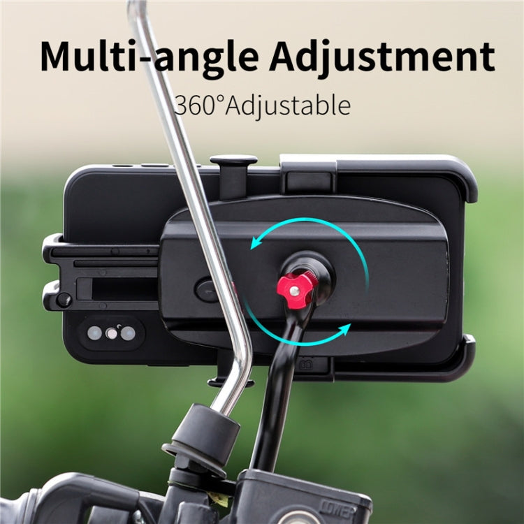 WEST BIKING Supporto per telefono cellulare per bici Supporto per telefono per motocicletta per scooter elettrico girevole a 360° in alluminio, stile:, Handlebar Style, Rearview Mirror Style