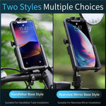 WEST BIKING Supporto per telefono cellulare per bici Supporto per telefono per motocicletta per scooter elettrico girevole a 360° in alluminio, stile:, Handlebar Style, Rearview Mirror Style