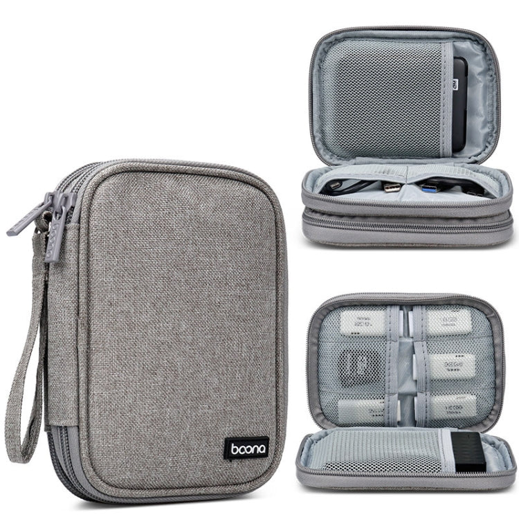 Baona BN-C003 Custodia protettiva per disco rigido portatile Borsa per disco rigido portatile, Double-layer (Gray), Double-layer (Black), Single-layer (Gray), Single-layer (Black)