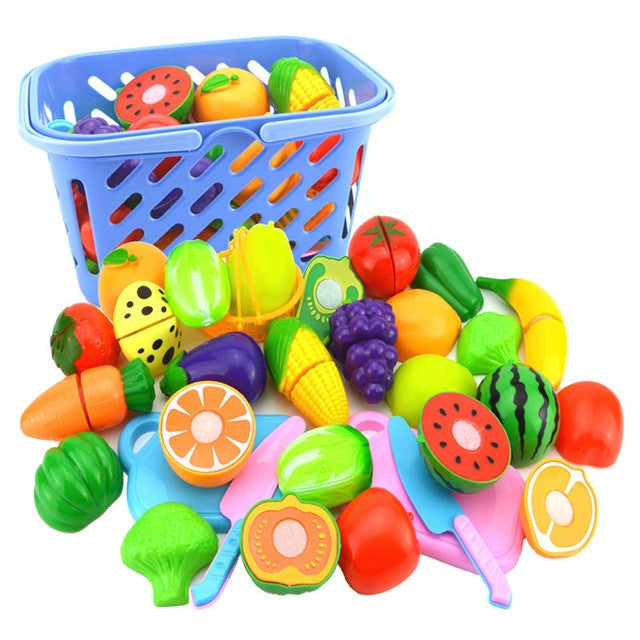 Set giocattoli frutta e verdura in plastica per bambini