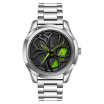 SANDA P1065 Wheel Series Orologio da uomo al quarzo con cinturino in acciaio casual, For Men Blue Red, For Men Black Red, For Men Silver Red, For Men Blue Green, For Men Black Green, For Men Silver Green
