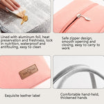 2 PCS Lunch Lunar Bag Alluminio Film Ispessimento Contenitore per il pranzo portatile di grande capacità, Large, Small