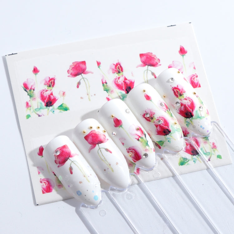 5 adesivi decalcomanie per unghie con animali e fiori