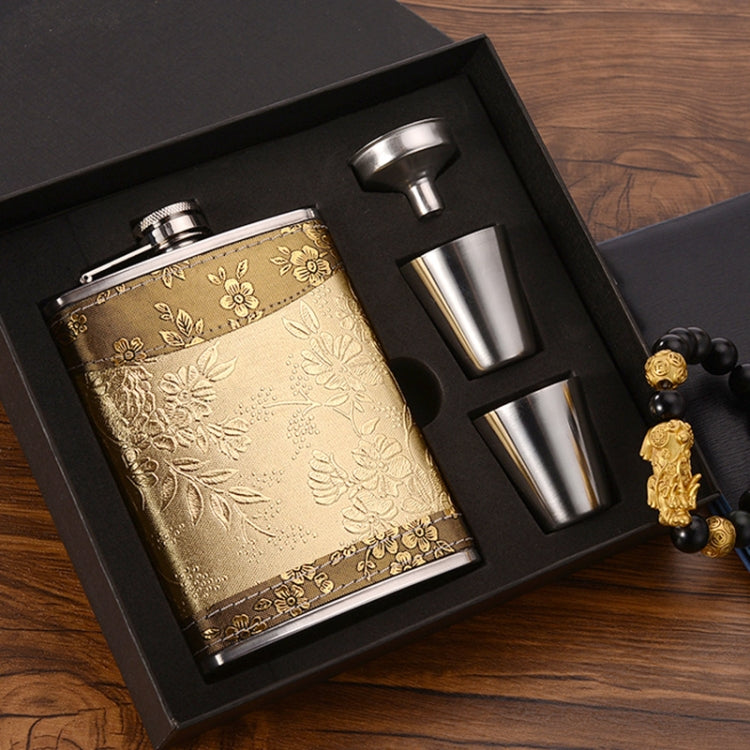 Fiaschetta portatile in acciaio inossidabile con imbuto per bicchiere di vino, stile:, 8OZ New Jack Patch Core, 8OZ Old Jack Patch Core, 8OZ Old Man Patch Core, 8OZ Yellow Floral Pattern Core, 7OZ Black Leather Jack Gray                                ...