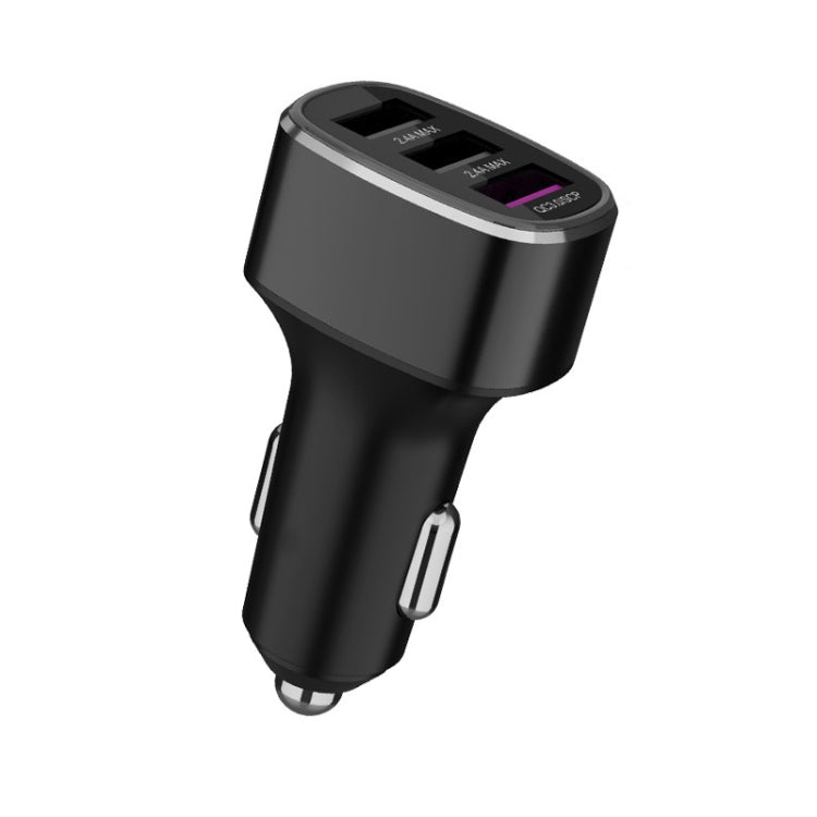 Caricabatterie a ricarica rapida per auto con tre porte USB per Huawei/OPPO/VIVO/OnePlus e altri tipi di ricarica flash, GT680 Black, GT680 Gray, GT780 Black, GT780 Gray