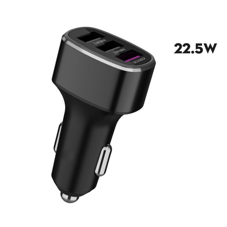 Caricabatterie a ricarica rapida per auto con tre porte USB per Huawei/OPPO/VIVO/OnePlus e altri tipi di ricarica flash, GT680 Black, GT680 Gray, GT780 Black, GT780 Gray