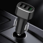 Caricabatterie a ricarica rapida per auto con tre porte USB per Huawei/OPPO/VIVO/OnePlus e altri tipi di ricarica flash, GT680 Black, GT680 Gray, GT780 Black, GT780 Gray