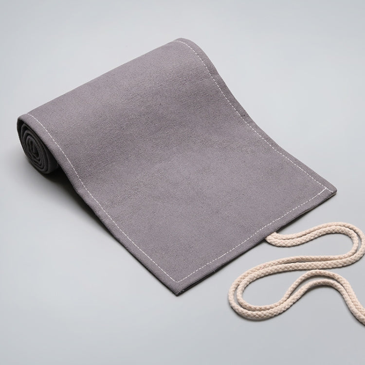 Fatto a mano Grigio Canvula Pen Curtain Grande capacità Roller Pen Bag Color Lead Sketch Cancelleria Borsa, 12 Holes, 24 Holes, 36  Holes, 48  Holes, 72  Holes