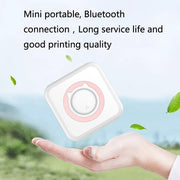 Comoda mini stampante tascabile Studente Domanda errata Stampante termica per appunti con dati fotografici per telefoni cellulari Bluetooth, Blue, Pink