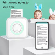 Comoda mini stampante tascabile Studente Domanda errata Stampante termica per appunti con dati fotografici per telefoni cellulari Bluetooth, Blue, Pink