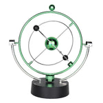 H004 Earth Permanent Meter Universo Galaxy Meccanismo Rock Ornamento rotante elettrico magnetico, Silver, Green