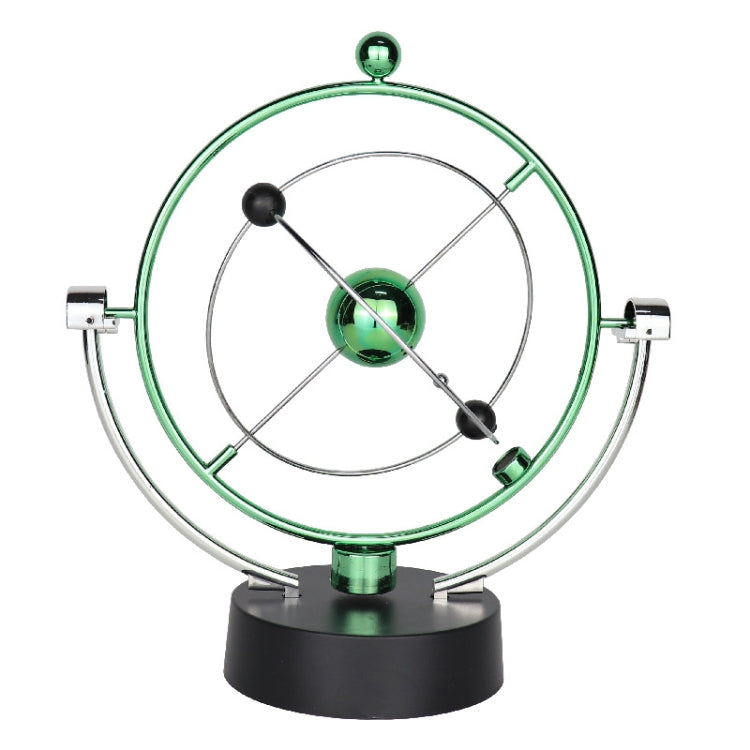 H004 Earth Permanent Meter Universo Galaxy Meccanismo Rock Ornamento rotante elettrico magnetico, Silver, Green
