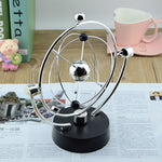 H004 Earth Permanent Meter Universo Galaxy Meccanismo Rock Ornamento rotante elettrico magnetico, Silver, Green