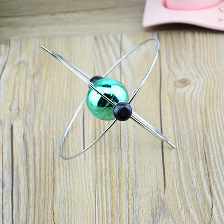 H004 Earth Permanent Meter Universo Galaxy Meccanismo Rock Ornamento rotante elettrico magnetico, Silver, Green